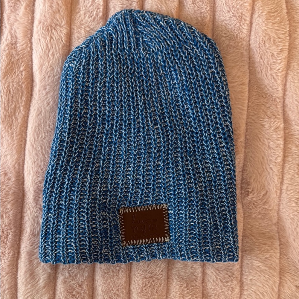 Love Your Melon Blue Knit Beanie